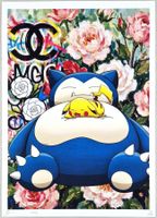 Death NYC Pop Art Druck " Floral Pokémon`s Relaxo & Pikachu